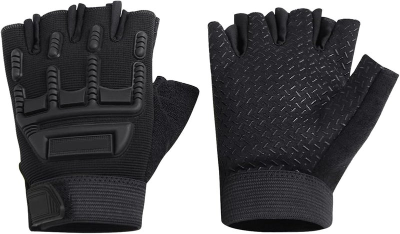 BXT Kids Half Finger Sports Gloves with Grip - Non-Slip Gel Protective Dirt Bike, Cycling, Fishing, Climbing, Gymnastics Glove for Boys Girls - Image 4